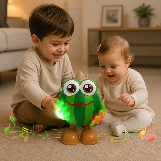 Dancing Watermelon Head-Up Tummy Time Toy with Lights & Music