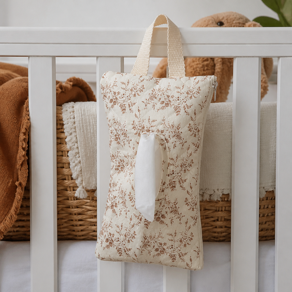 Hanging Tissue Holder for Strollers, Cribs & Cars