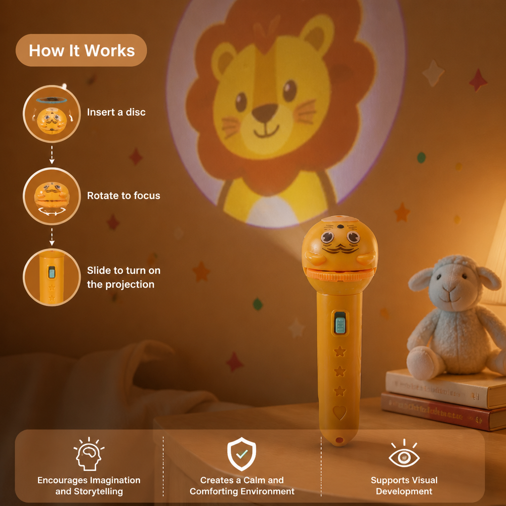Kids’ Bedtime Story Projection Flashlight
