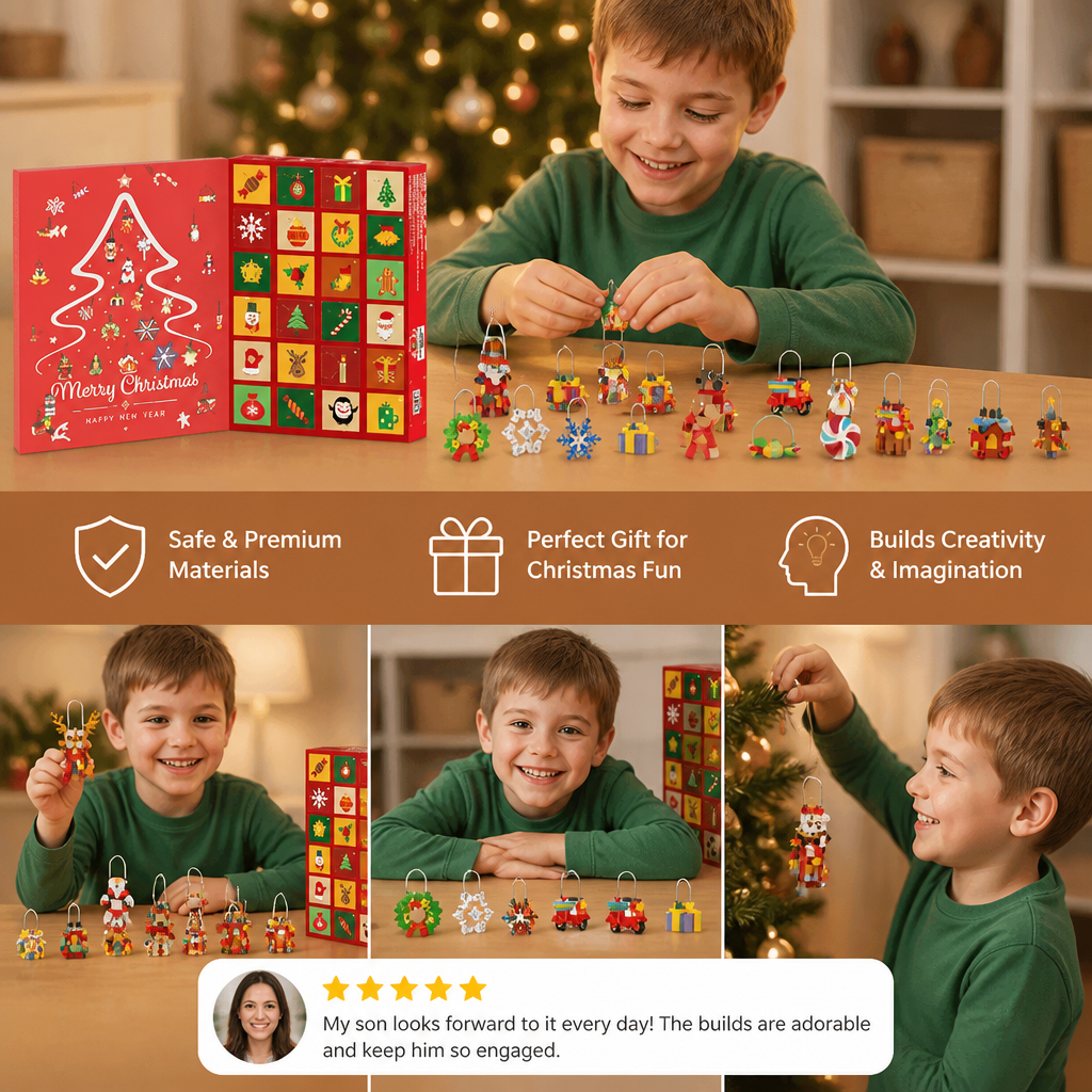 Christmas Ornament Building Blocks Advent Calendar