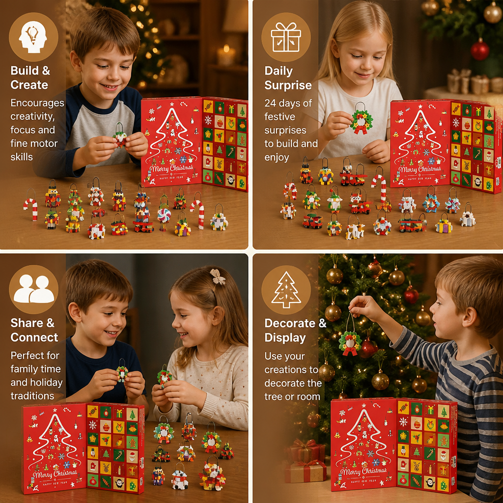 Christmas Ornament Building Blocks Advent Calendar
