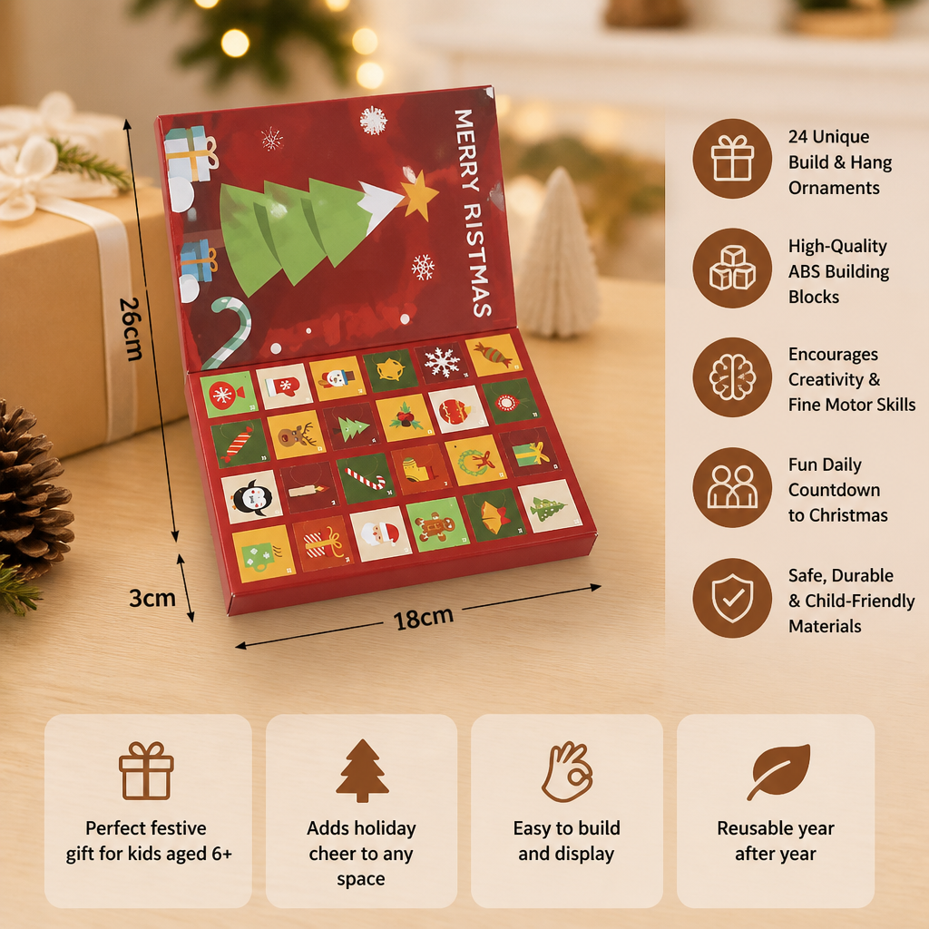 Christmas Ornament Building Blocks Advent Calendar
