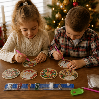 DIY Christmas Diamond Painting Ornament Kit – Festive Tree Hanging Decorations