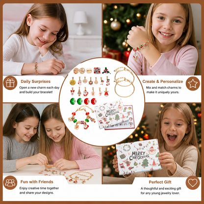 24-Day Christmas Bracelet Advent Calendar – DIY Jewelry-Making Kit for Girls