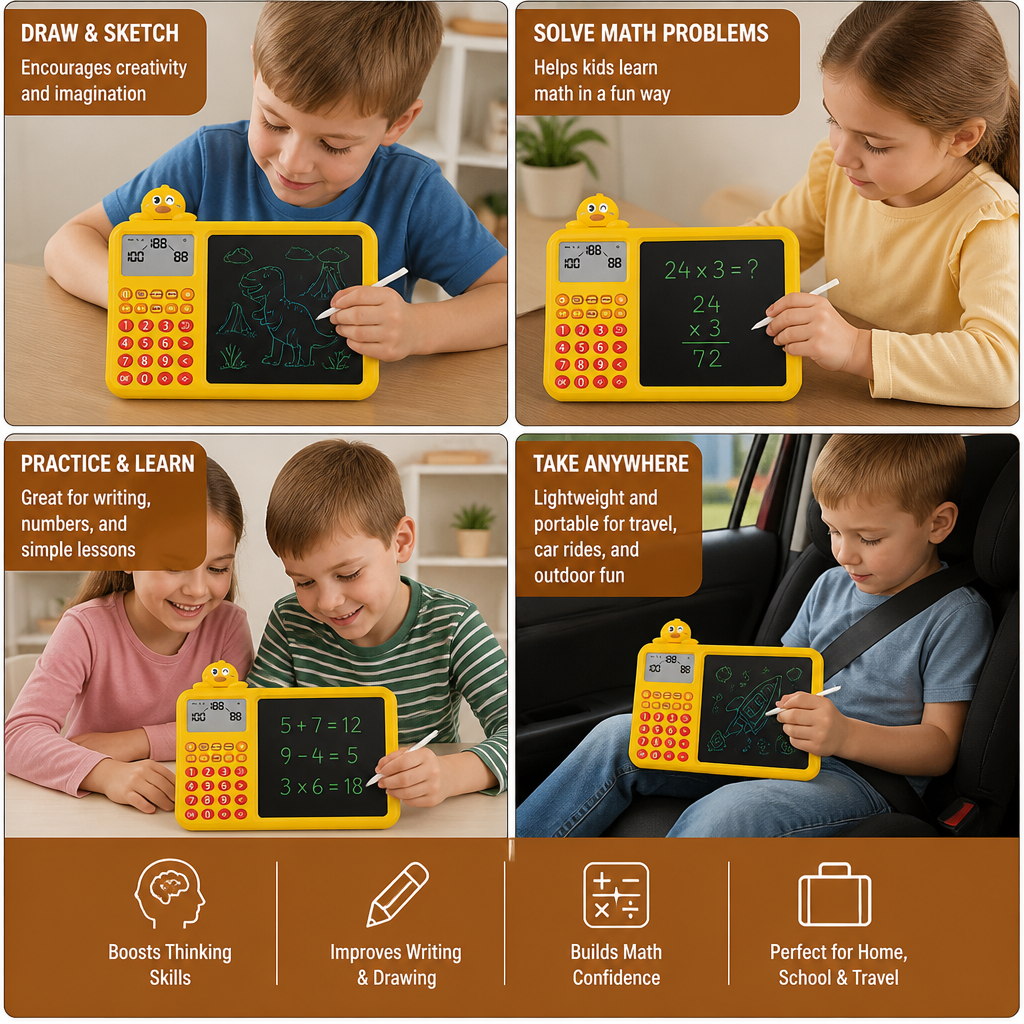 Interactive Math Drawing & Erase Learning Set for Kids
