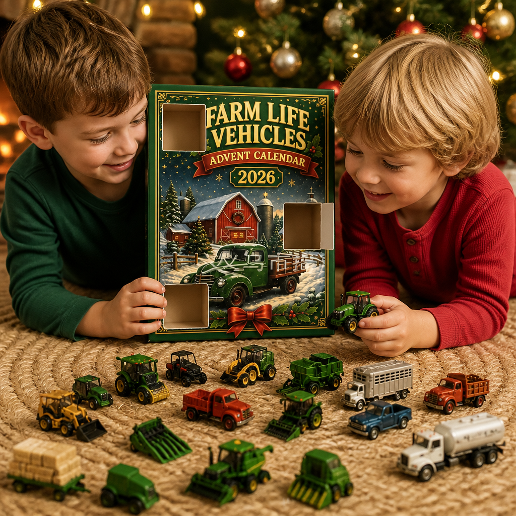 24-Day Farm Vehicles Christmas Advent Calendar