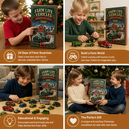 24-Day Farm Vehicles Christmas Advent Calendar