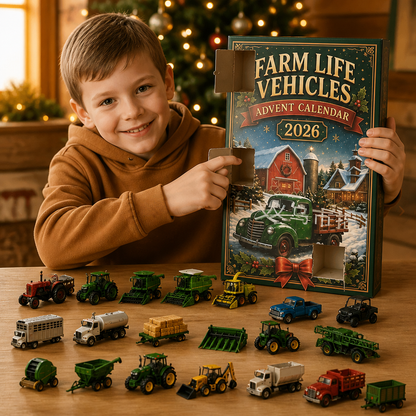 24-Day Farm Vehicles Christmas Advent Calendar