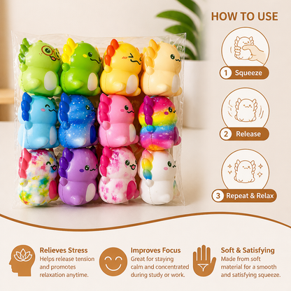 24-Pack Soft Axolotl Squishy Stress Relief Toys