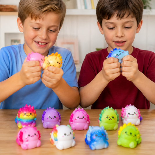 12-Pack Soft Axolotl Squishy Stress Relief Toys