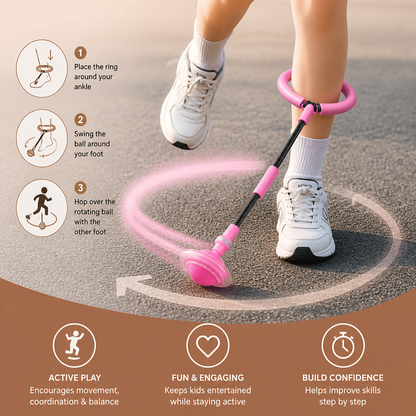 3-in-1 LED Skip Ball with Jump Counter & Timer for Kids