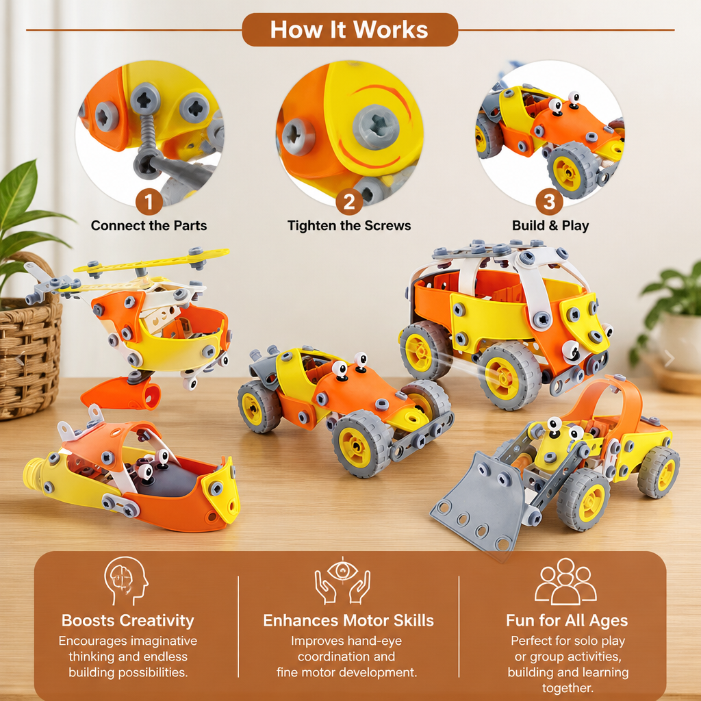 STEM Flexible Screw & Nut Building Blocks Set