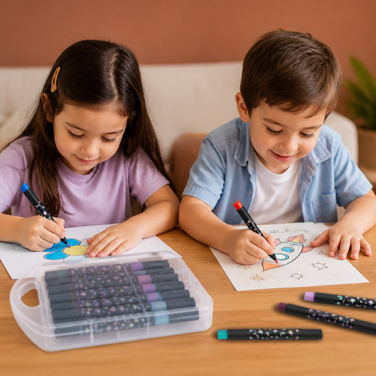 Glitter Dual-Tip Acrylic Paint Marker Set