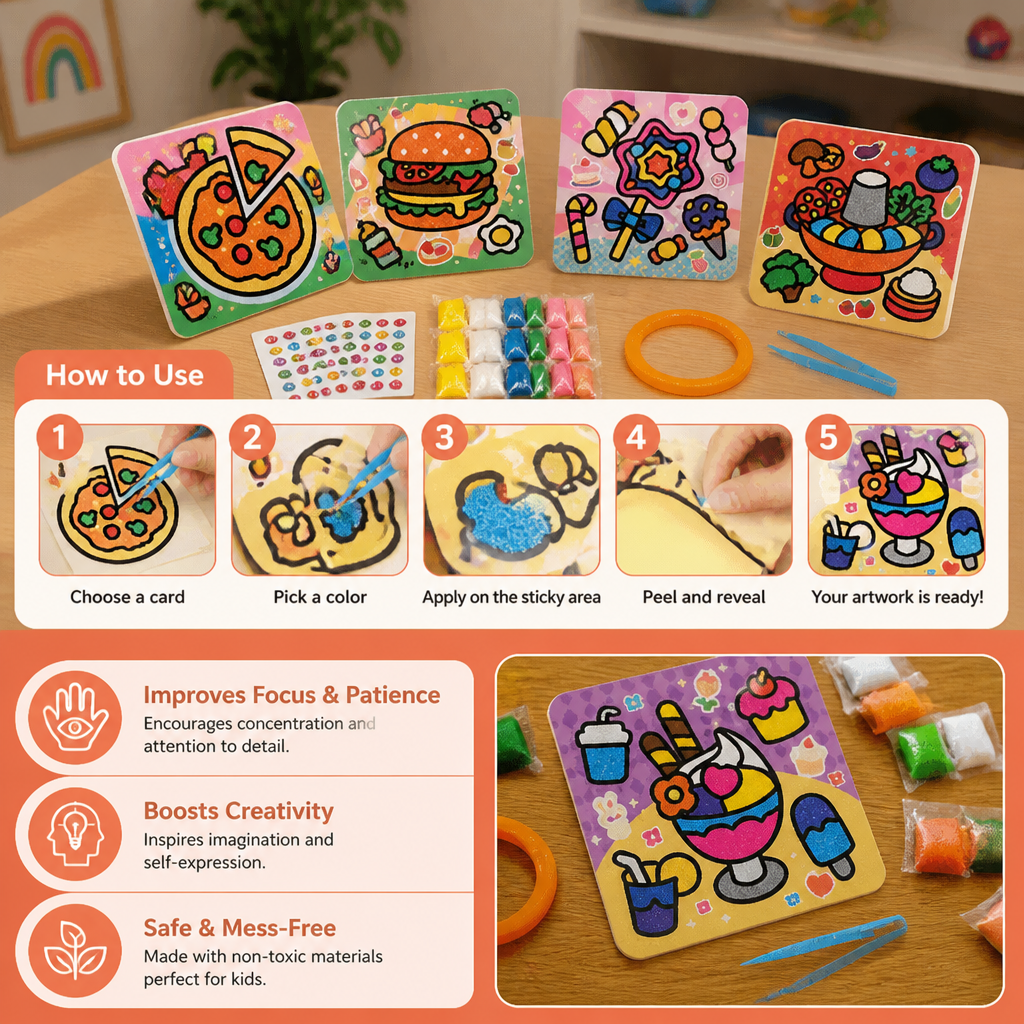 DIY Clay Sticker Art & Craft Kit for Kids