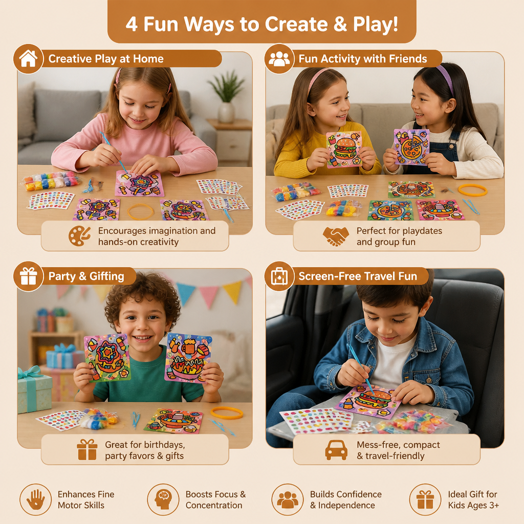 DIY Clay Sticker Art & Craft Kit for Kids