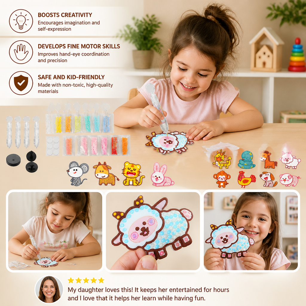 DIY Dot Bead Sticker Art Kit for Kids