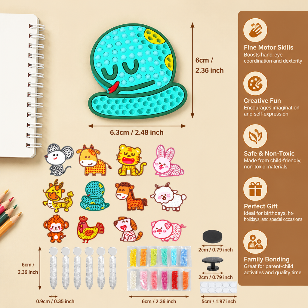 DIY Dot Bead Sticker Art Kit for Kids