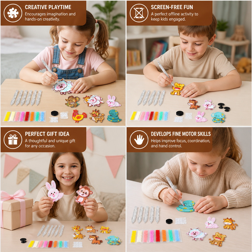 DIY Dot Bead Sticker Art Kit for Kids