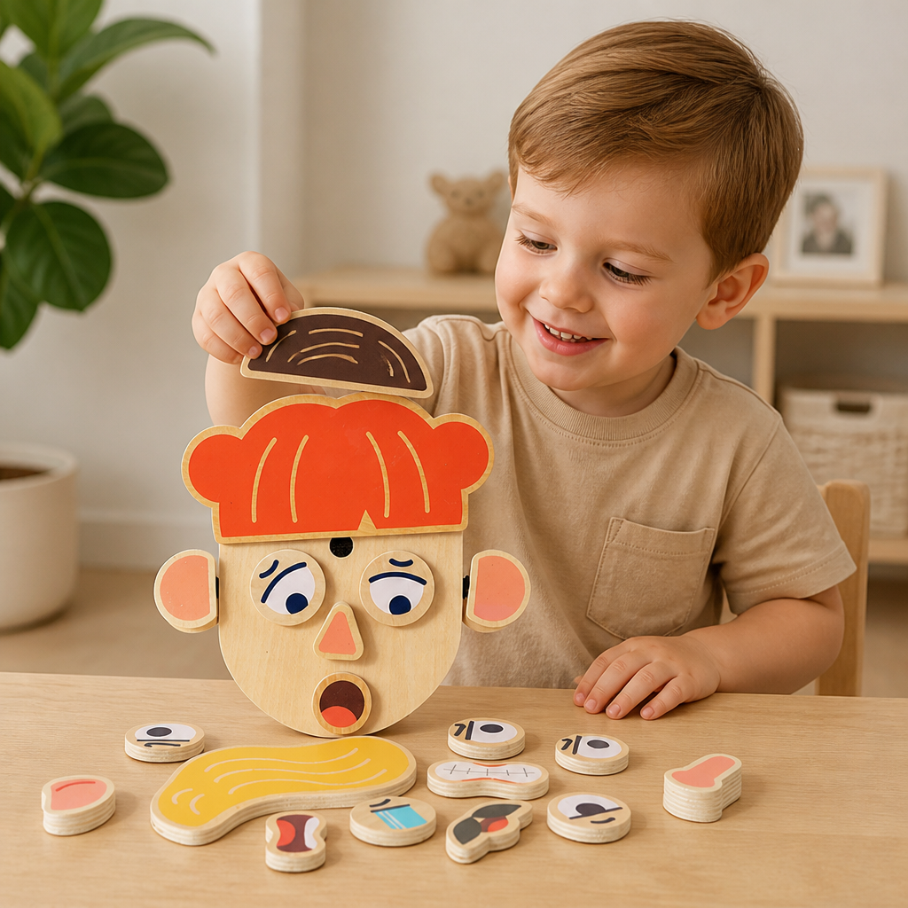 Wooden Facial Expressions & Emotions Learning Toy for Kids
