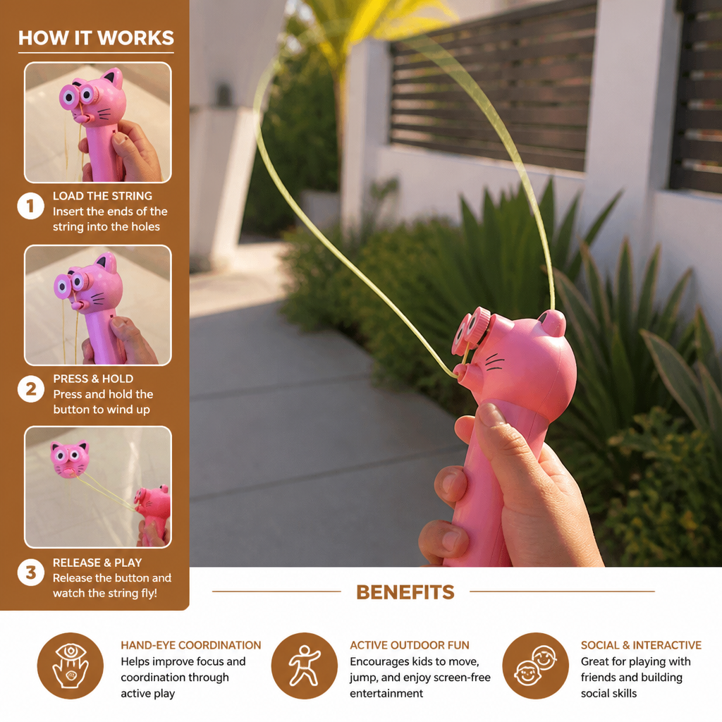 Interactive Flying Rope Toy for Kids