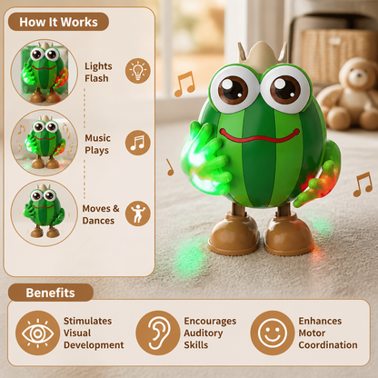 Dancing Watermelon Head-Up Tummy Time Toy with Lights & Music