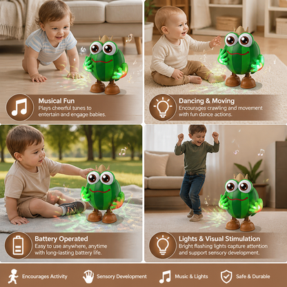 Dancing Watermelon Head-Up Tummy Time Toy with Lights & Music