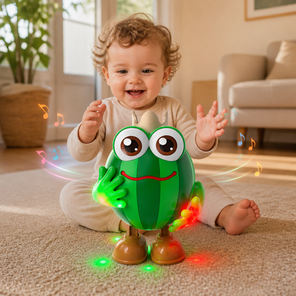 Dancing Watermelon Head-Up Tummy Time Toy with Lights & Music