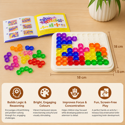 Rainbow Bead Puzzle Board – Logic & Problem-Solving Game