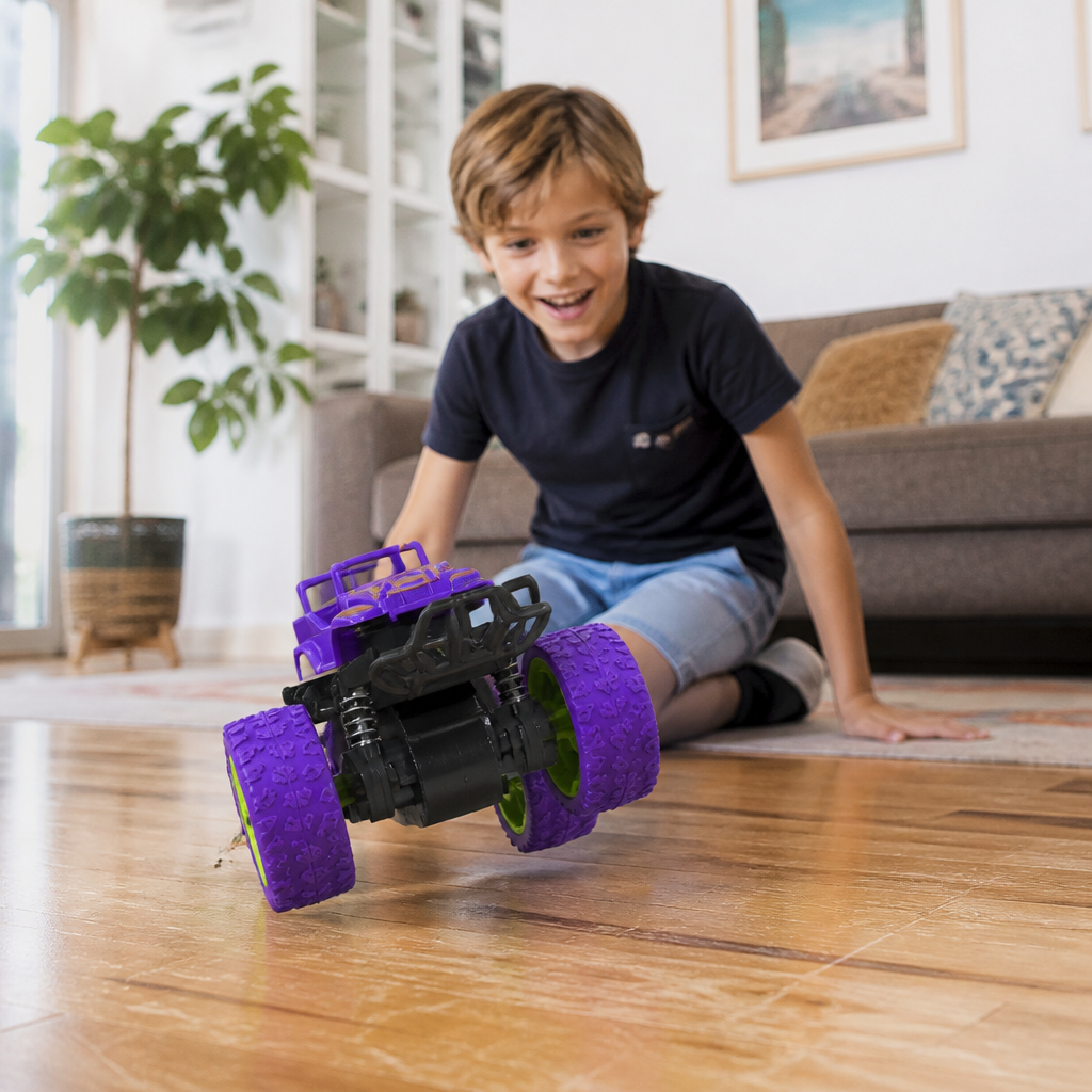 Friction-Powered Monster Truck Stunt Car for Kids