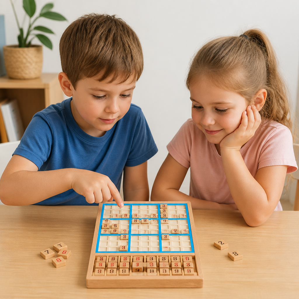 Wooden Sudoku Puzzle Board – Educational Logic & Math Game