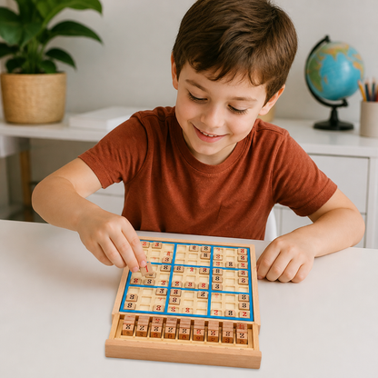 Wooden Sudoku Puzzle Board – Educational Logic & Math Game