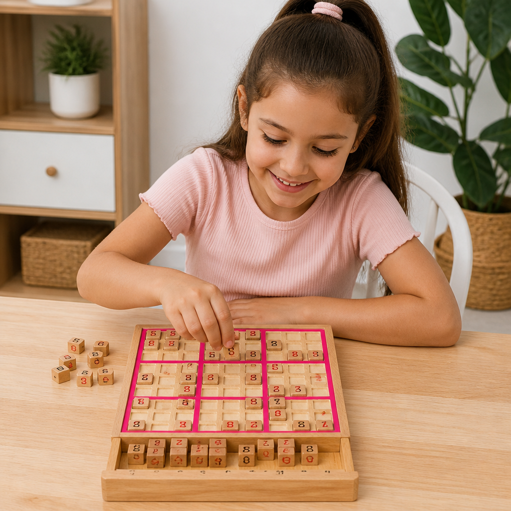 Wooden Sudoku Puzzle Board – Educational Logic & Math Game