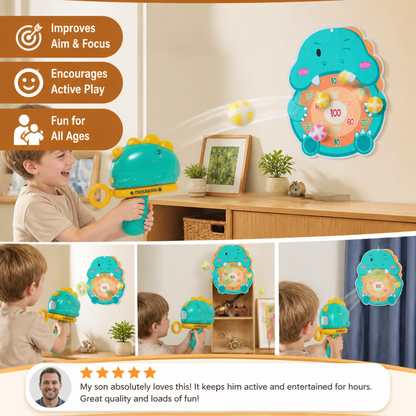 Dinosaur Sticky Ball Shooter – Target Shooting Game for Kids