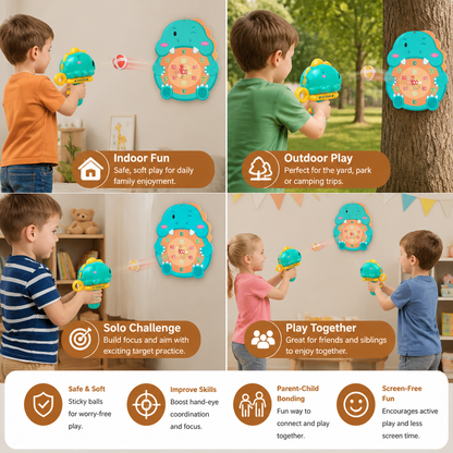 Dinosaur Sticky Ball Shooter – Target Shooting Game for Kids
