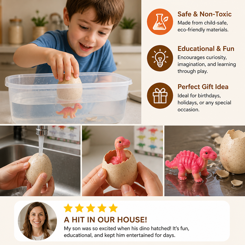Educational Grow-in-Water Dinosaur Hatching Egg Toy for Kids