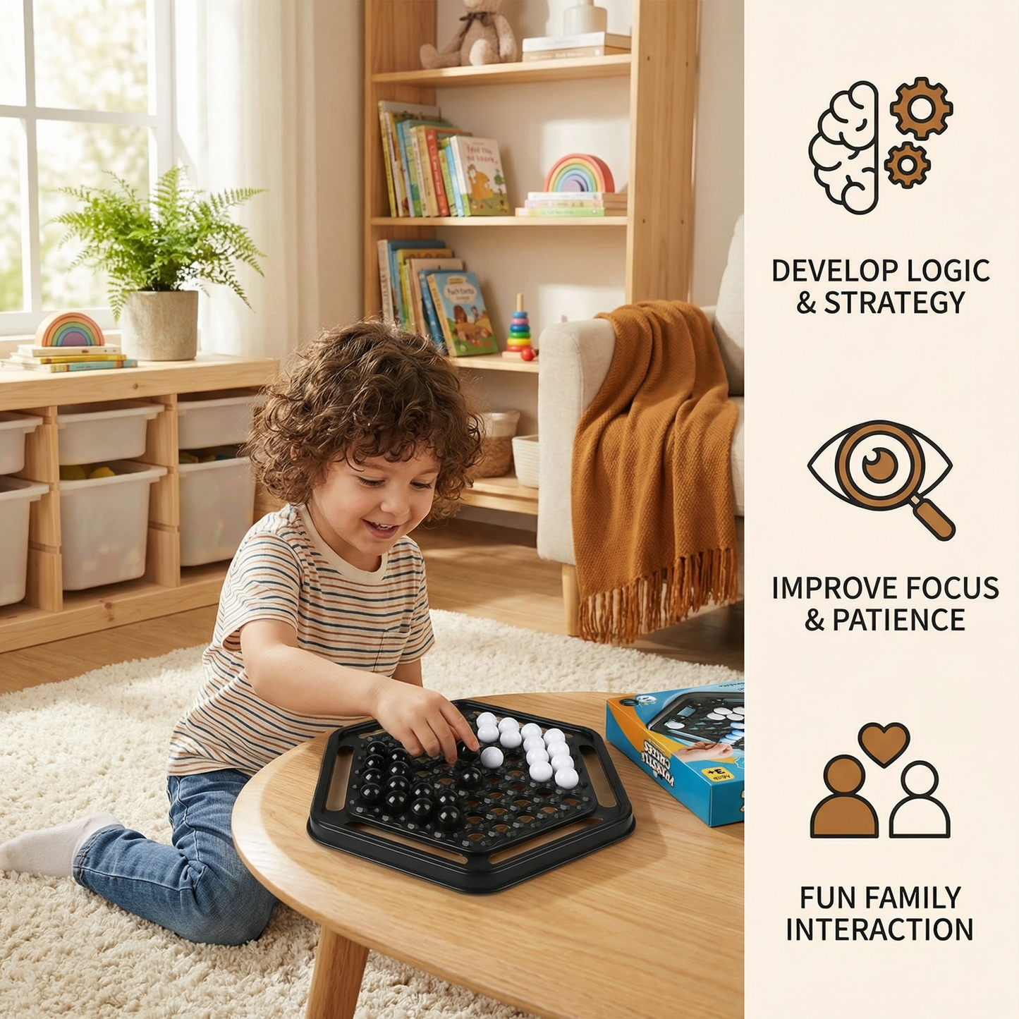 Push-Chess Family Strategy Game – Interactive Logic & Thinking Game for Kids