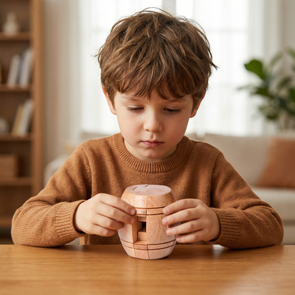 Montessori 3D Wooden Brain Puzzle - Early Learning Toy