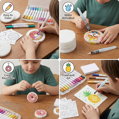 Creative Sponge Painting Art Set for Kids – DIY Bubble Effect Craft Kit