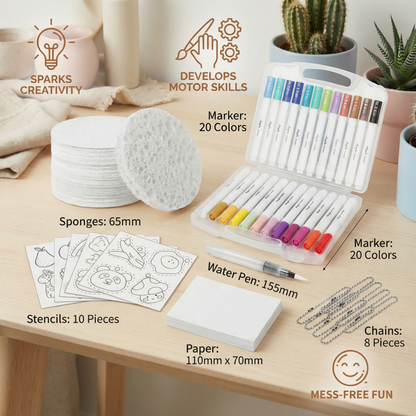 Creative Sponge Painting Art Set for Kids – DIY Bubble Effect Craft Kit