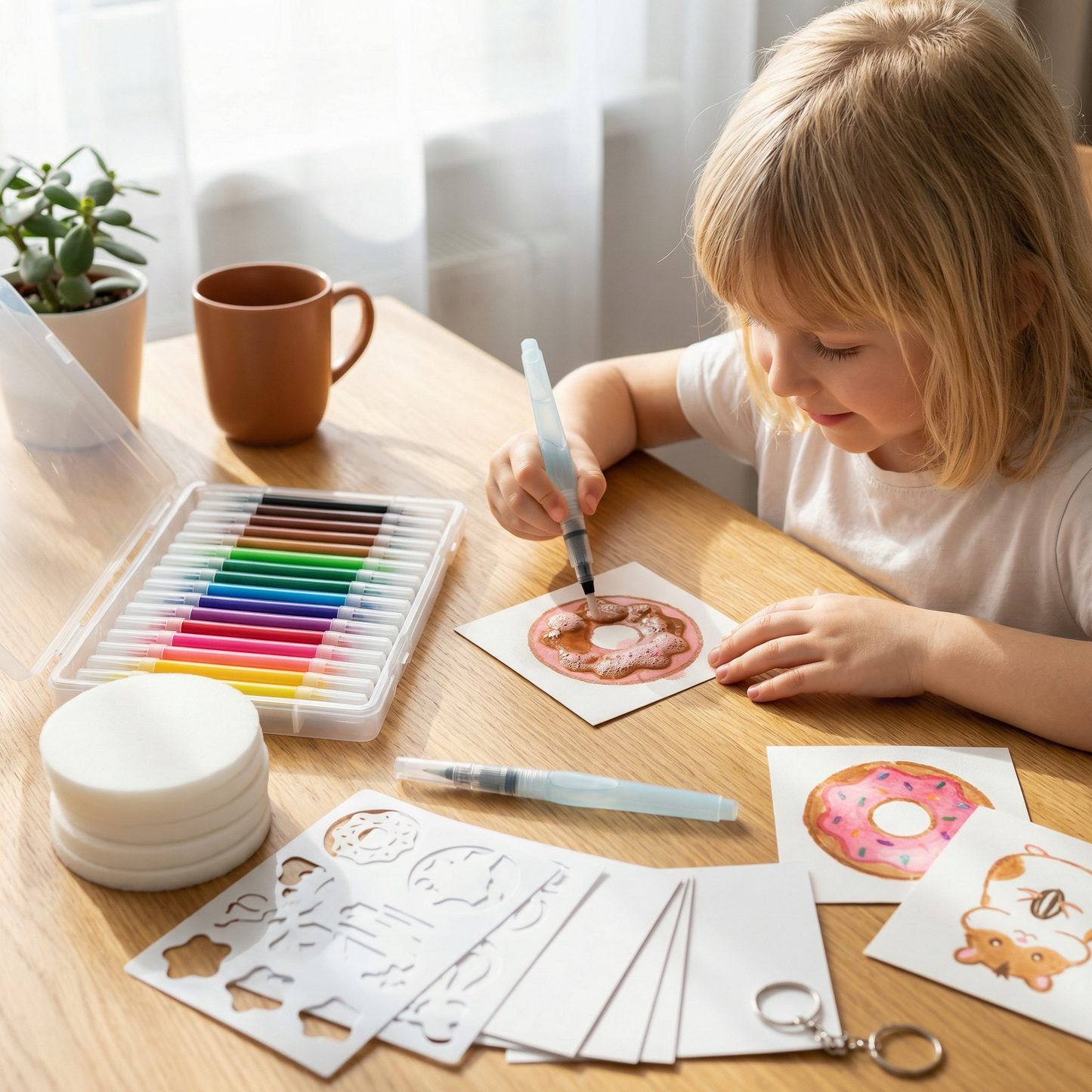 Creative Sponge Painting Art Set for Kids – DIY Bubble Effect Craft Kit