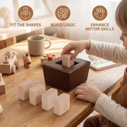 3D Wooden Logic Puzzle & Shape Challenge