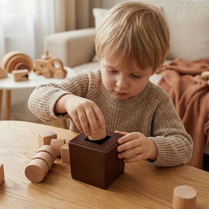 3D Wooden Logic Puzzle & Shape Challenge
