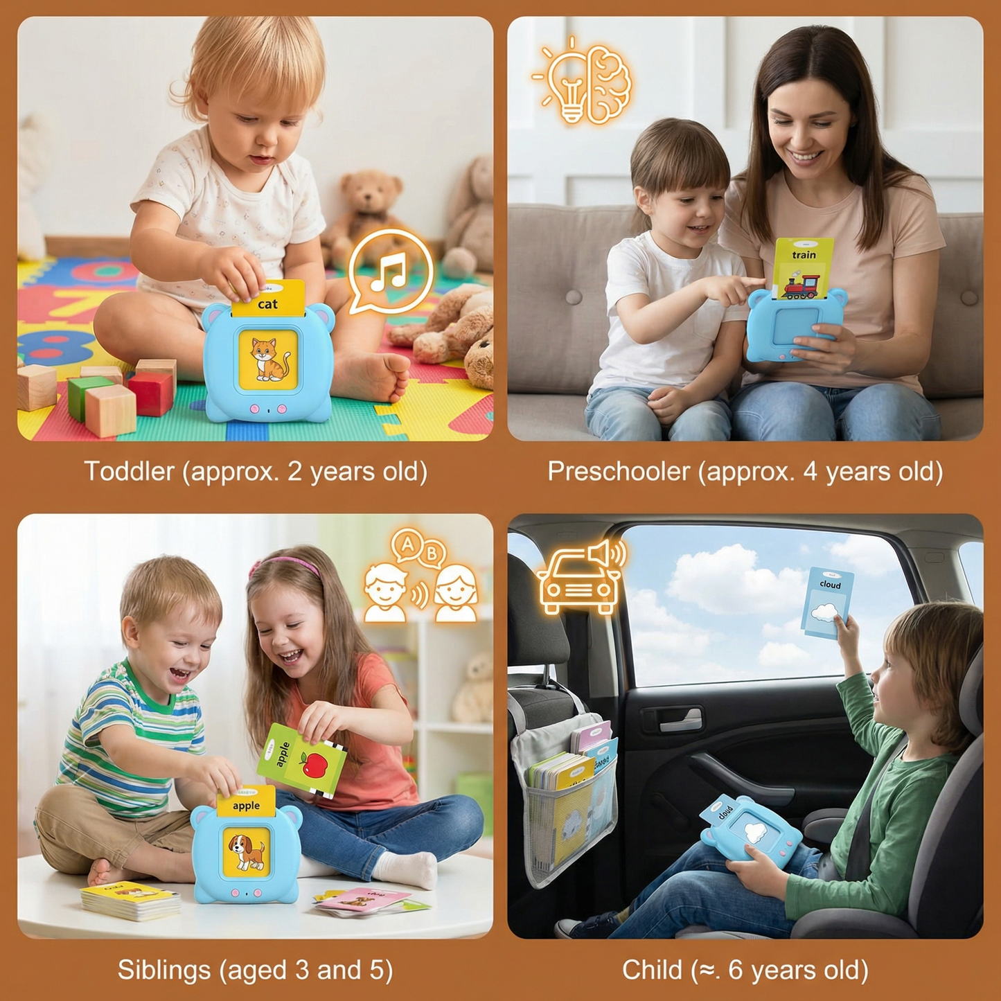 Talking English Flash Cards – Interactive Learning Game for Kids