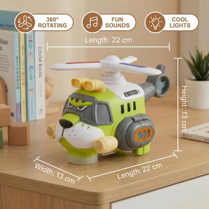 Funny Tiger Airplane Toy – 360° Rotating Kids Toy with Lights & Sound