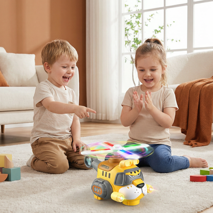 Funny Tiger Airplane Toy – 360° Rotating Kids Toy with Lights & Sound