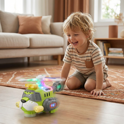 Funny Tiger Airplane Toy – 360° Rotating Kids Toy with Lights & Sound