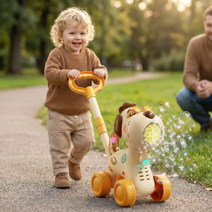 Light-Up Bubble Push Toy – Bubble Blowing Walker for Kids