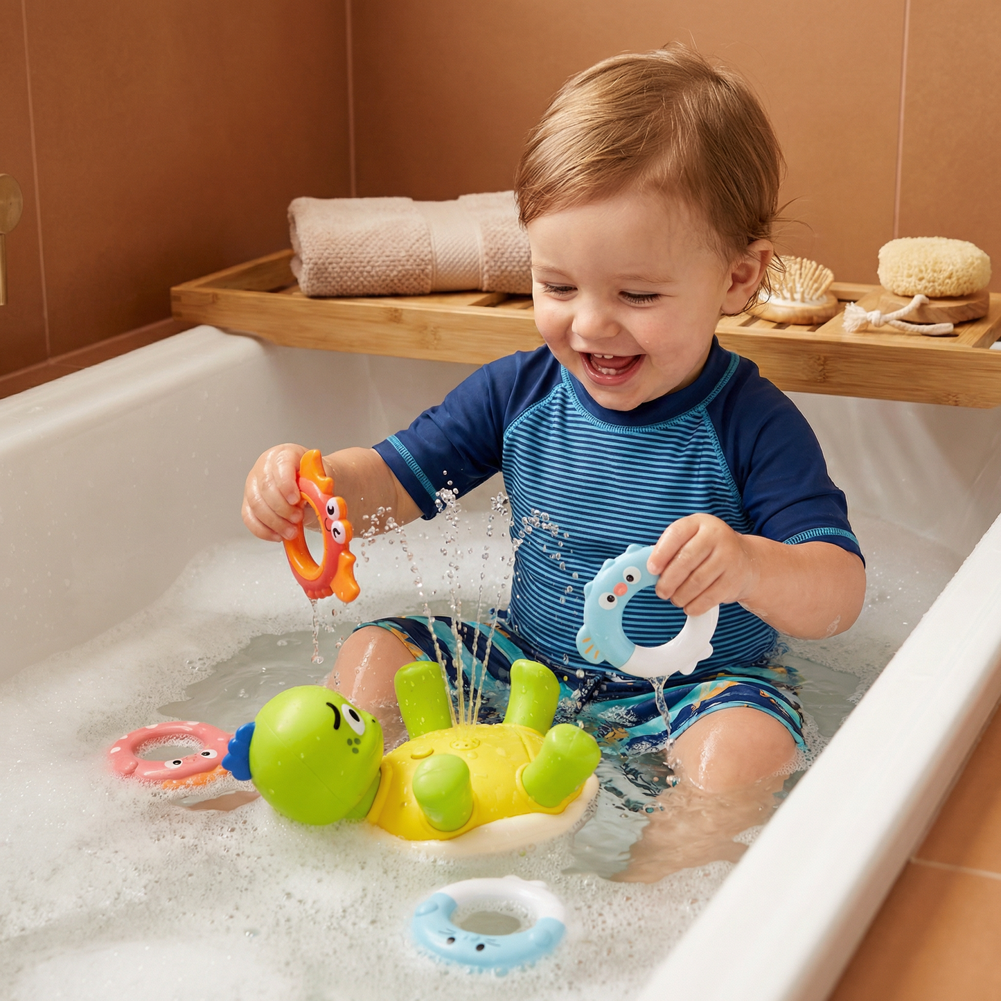 Turtle Bath Toy – Water Sprinkler with Fountain Effect for Babies & Toddlers