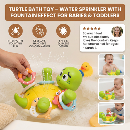 Turtle Bath Toy – Water Sprinkler with Fountain Effect for Babies & Toddlers