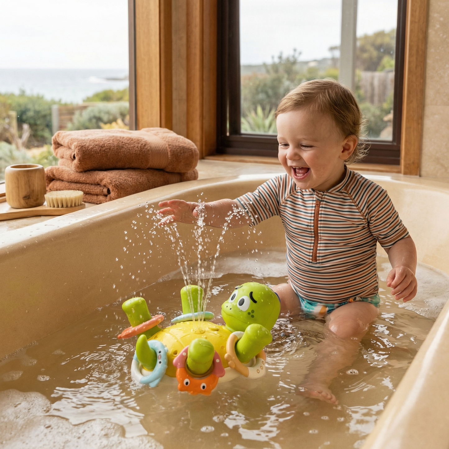 Turtle Bath Toy – Water Sprinkler with Fountain Effect for Babies & Toddlers